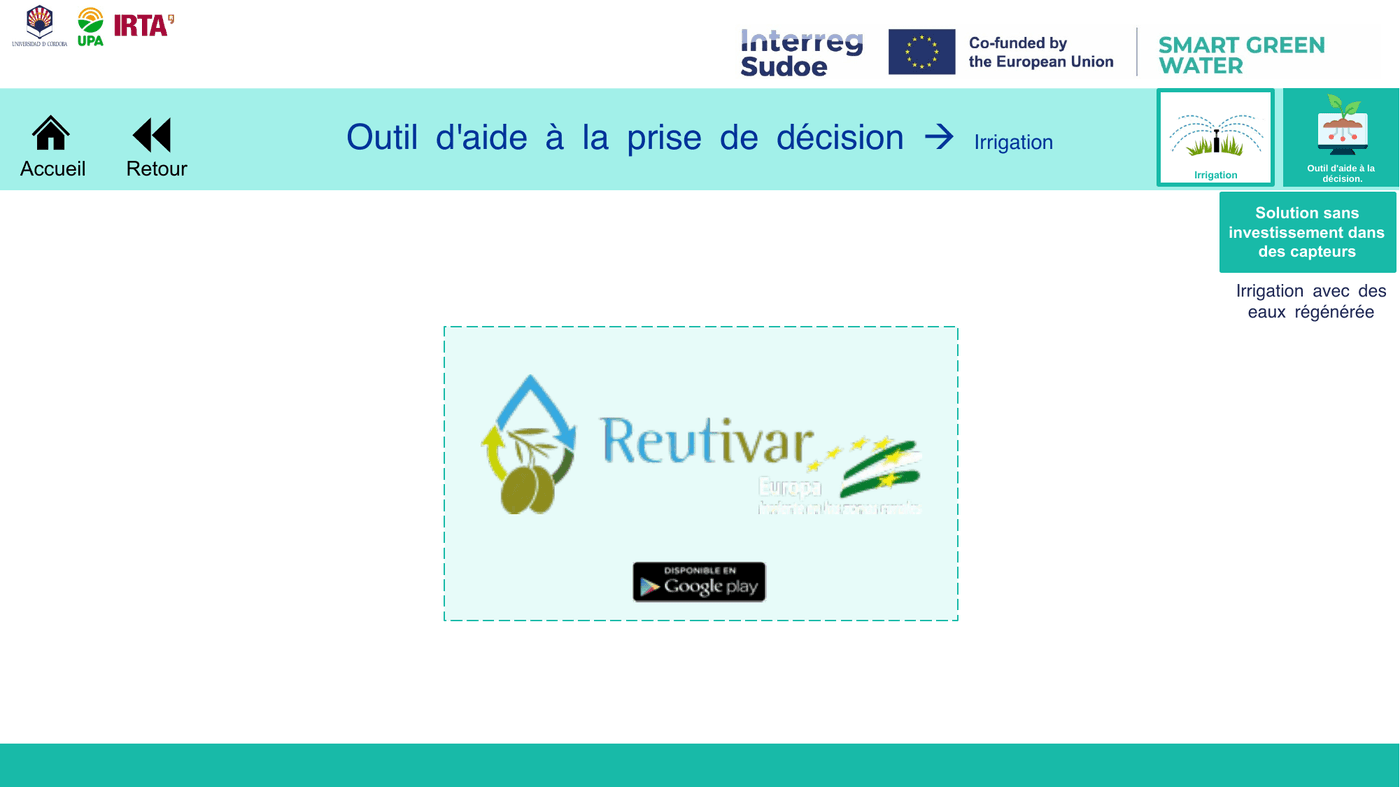 Irrigation avec eaux régénérées